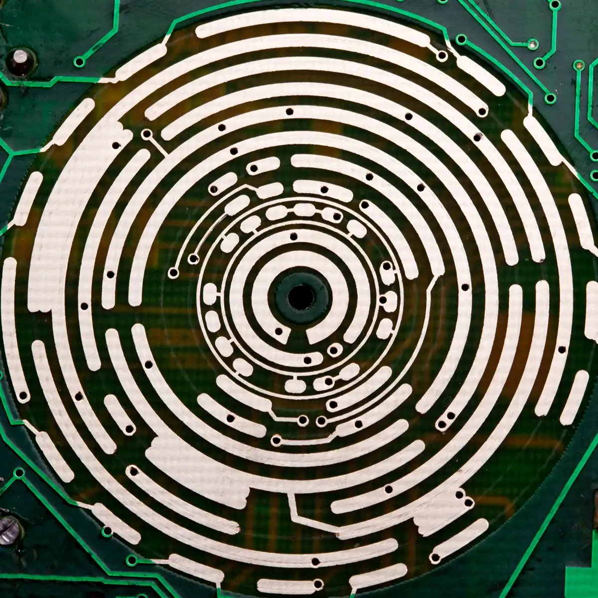 Close up of a computer circuit